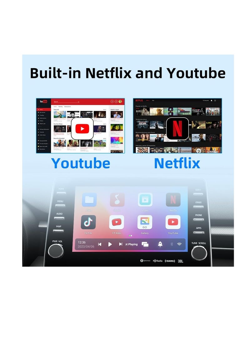 Generic - Android 11 Car play Ai Box Suit For Car Built-in Wired Car play Wireless Android Auto & Wireless Car play 2GB ram +16GB Rom - Black - Image 1