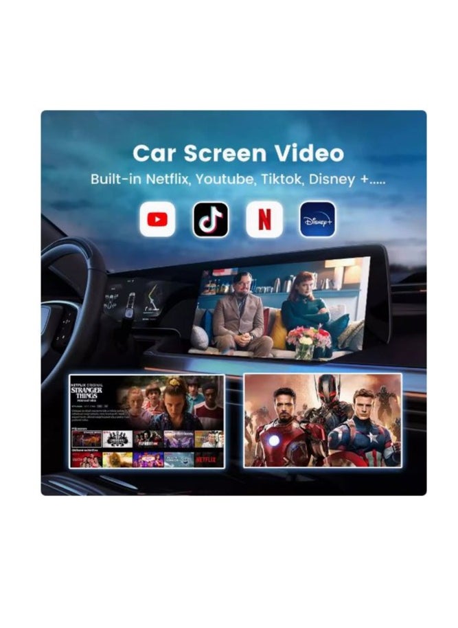 Generic - Android 11 Car play Ai Box Suit For Car Built-in Wired Car play Wireless Android Auto & Wireless Car play 2GB ram +16GB Rom - Black - Image 1