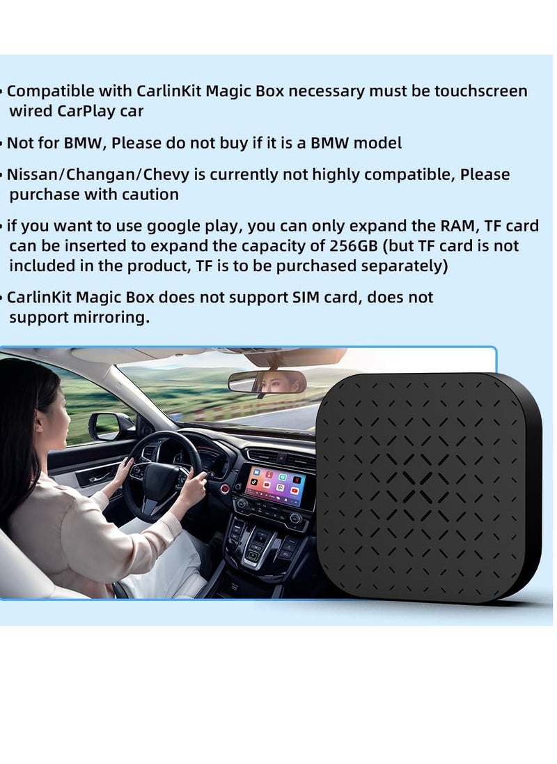 Generic - Android 11 Car play Ai Box Suit For Car Built-in Wired Car play Wireless Android Auto & Wireless Car play 2GB ram +16GB Rom - Black - Image 1
