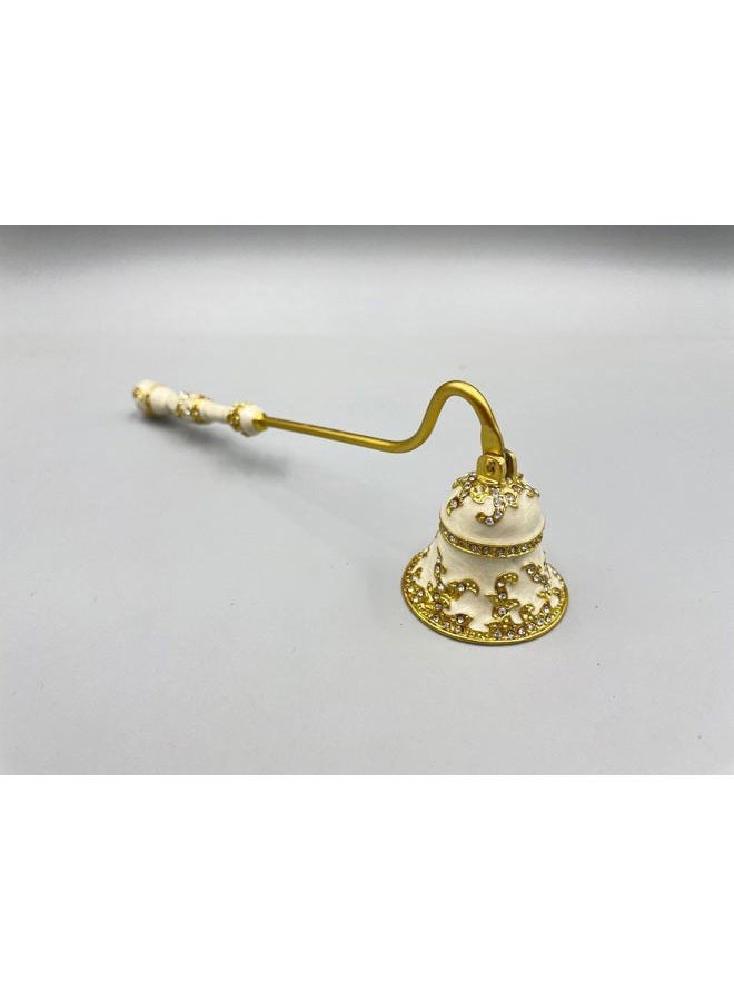 Earssa Candle Snuffer Vintage Unique Candle Extinguisher Snuffer with Long Handle Decorative Candle Extinguisher Metal Candle Stopper Candle Accessories Gift (White) - Image 5