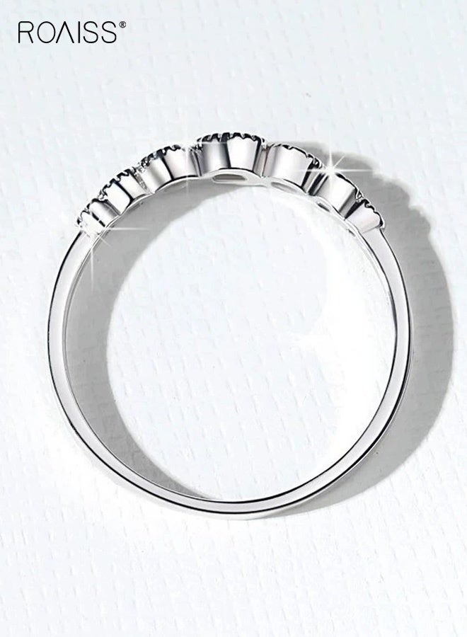رويس خاتم نسائي بسيط على شكل صف من سبعة نجوم، خاتم عصري متعدد الاستخدامات، خاتم للإصبع الصغير، خاتم للإصبع السبابة، إكسسوار لليد - Image 3