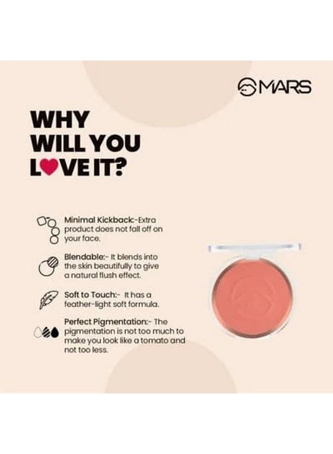 مارس أحمر خدود الوجه فلوش أوف لاف لمكياج الوجه، لمسة نهائية غير لامعة، مصبوغ بدرجة عالية وخفيف الوزن وسهل المزج مع لمسة نهائية طبيعية (8.0 جم) (Shade04) - Image 2