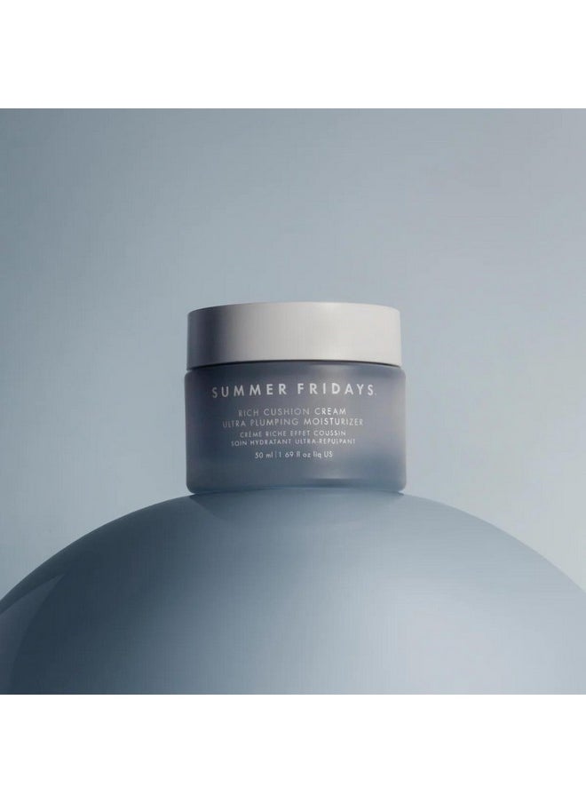 SUMMER FRIDAYS Rich Cushion Cream Ultra Plumping Facial Moisturizer + Makeup Primer Infuses Skin With Rich Hydration From Glycerin + Squalane Noncomedogenic + Fragrancefree (1.69 Oz)  - Image 3