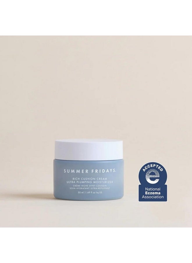 SUMMER FRIDAYS Rich Cushion Cream Ultra Plumping Facial Moisturizer + Makeup Primer Infuses Skin With Rich Hydration From Glycerin + Squalane Noncomedogenic + Fragrancefree (1.69 Oz)  - Image 2