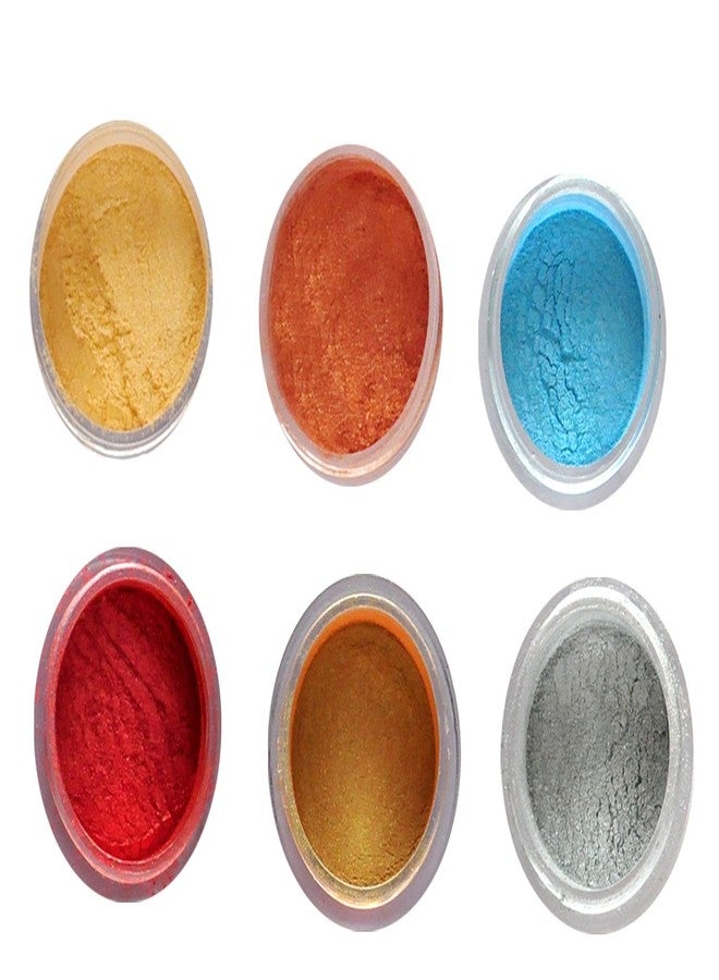 Vozwa Multi Color Eyeshadow Shimmer Powder (Copper, Golden, Maroon, Blue, Silver, Gold Gradient)(0056) - Image 2