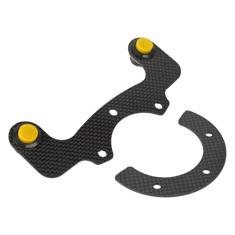Universal 6 Bolt Steering Wheel Horn Button Kit with Acrylic Base for Racing Wheels in Yellow - Image 5