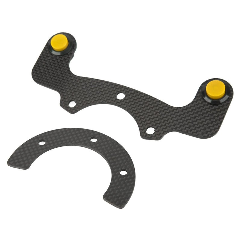 Universal 6 Bolt Steering Wheel Horn Button Kit with Acrylic Base for Racing Wheels in Yellow - Image 4