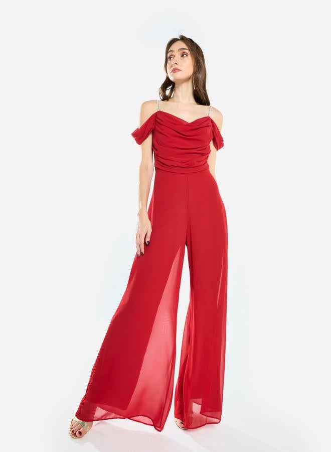 House of Moda Women Draped Cowl Neck Jumpsuit - Image 3