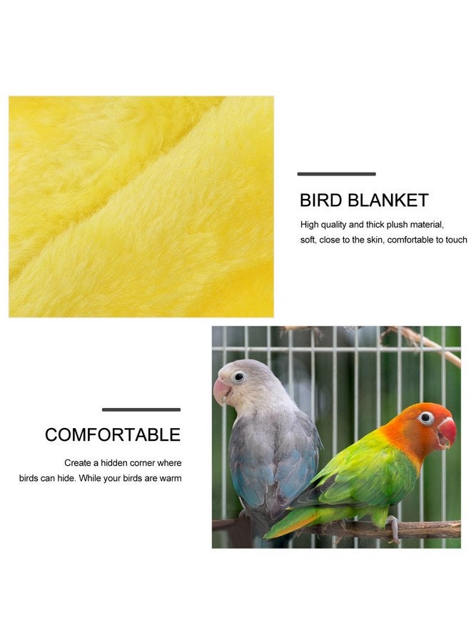 balacoo Balacoo Cozy Corner Fleece Bird Blanket, Warmer Hanging Bird Hammock Toy, Parrot Cage Snuggle Hut, Bird Cuddle Nest Toy for Parakeet Cockatiel Pigeon Cage Bedding (Yellow/L) - Image 3