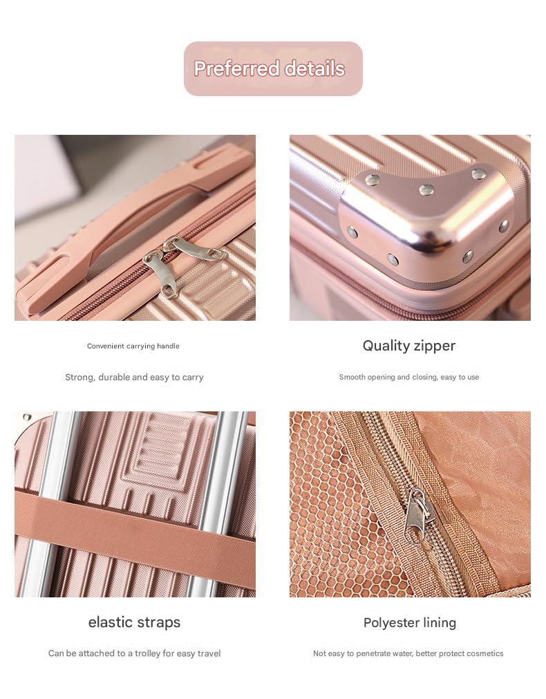 TRADY Portable Makeup Organizer Waterproof Beauty Case Stylish Travel Bag for Women MultiCompartment Organizer Perfect for Facial MasksBrushesLipsticks More Lightweight Easy to Carry - Image 3