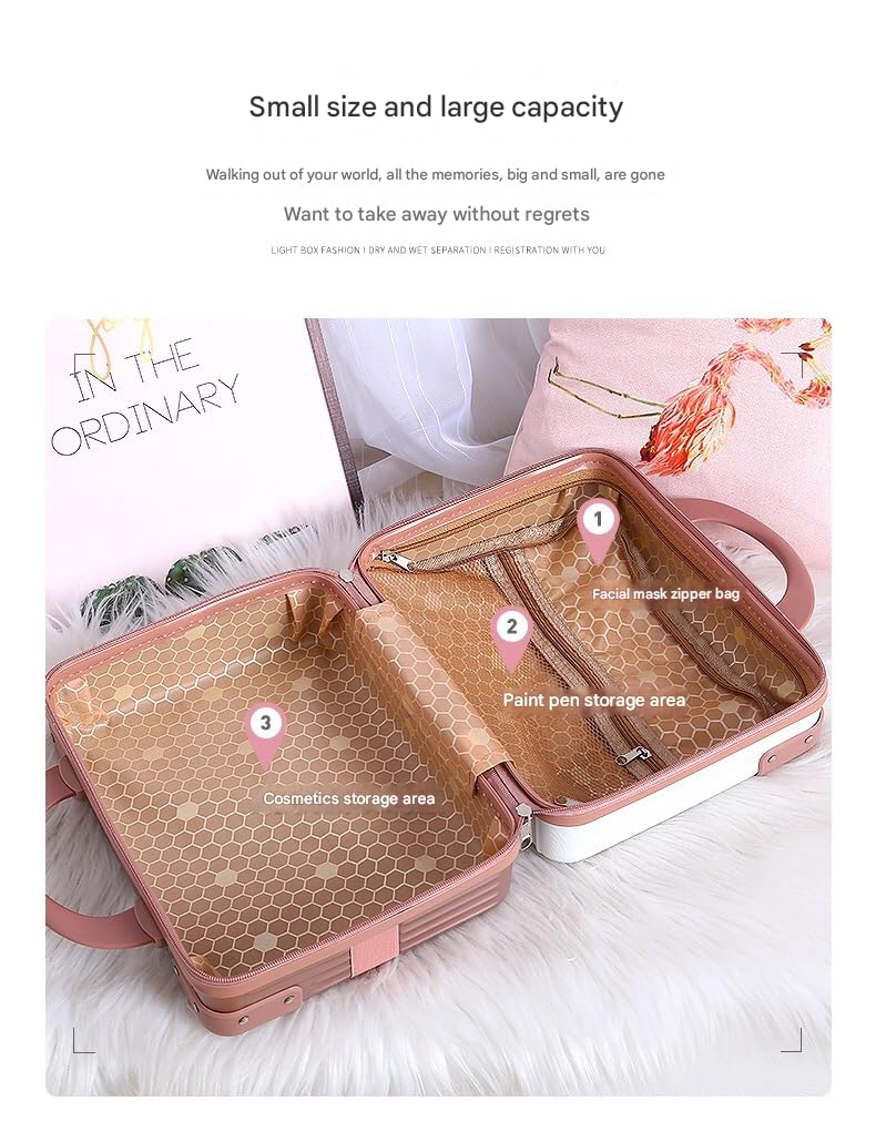 TRADY Portable Makeup Organizer Waterproof Beauty Case Stylish Travel Bag for Women MultiCompartment Organizer Perfect for Facial MasksBrushesLipsticks More Lightweight Easy to Carry - Image 5