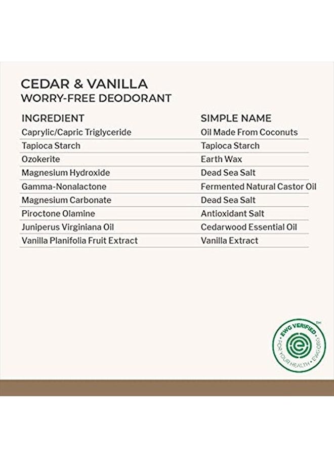 Each & Every - 2-Pack Natural Aluminum-Free Deodorant for Sensitive Skin with Essential Oils, Plant-Based Packaging (Cedar & Vanilla, 2.5 Ounce (Pack of 2)) - Image 1