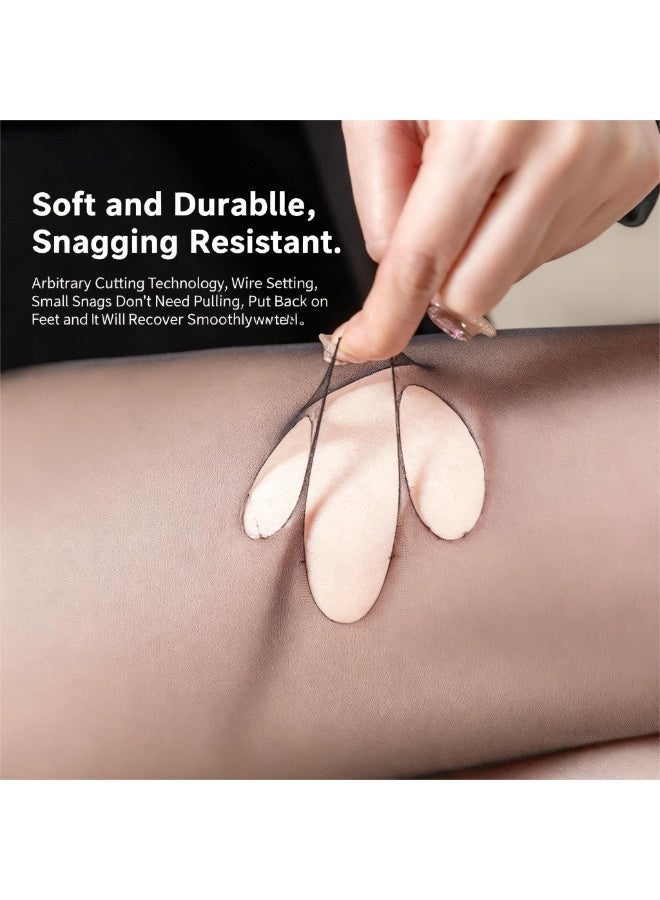 Women's Sheer Tights (Pack of 2) - 0D Durable Everyday Pantyhose with Elegant Look Stockings Socks - Image 3
