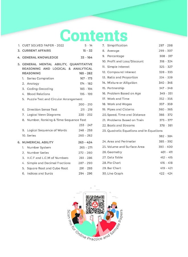 Oswal - Gurukul NTA CUET (UG) General Test Question Bank : 3100+ MCQs on General Knowledge, Current Affairs, Numerical Ability, Mental Ability, Quantitative, Logical & Analytical Qs, Solved Paper 2022