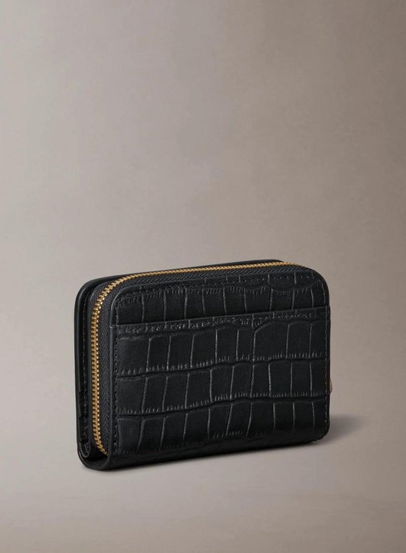 CALVIN KLEIN Leather Croc-Effect RFID Zip-Around Wallet - Image 2