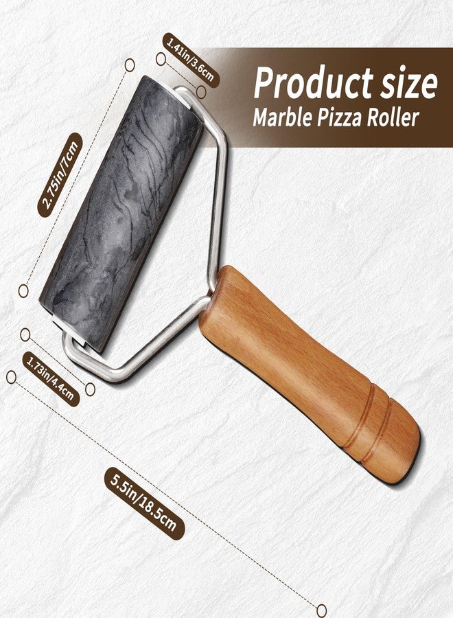 xinglinsaiter Small Marble Rolling Pin for Dough-Non-Stick T-shaped Hand Roller for Dough,Compact-Ideal for Home Bakers(Type B Black) - Image 2