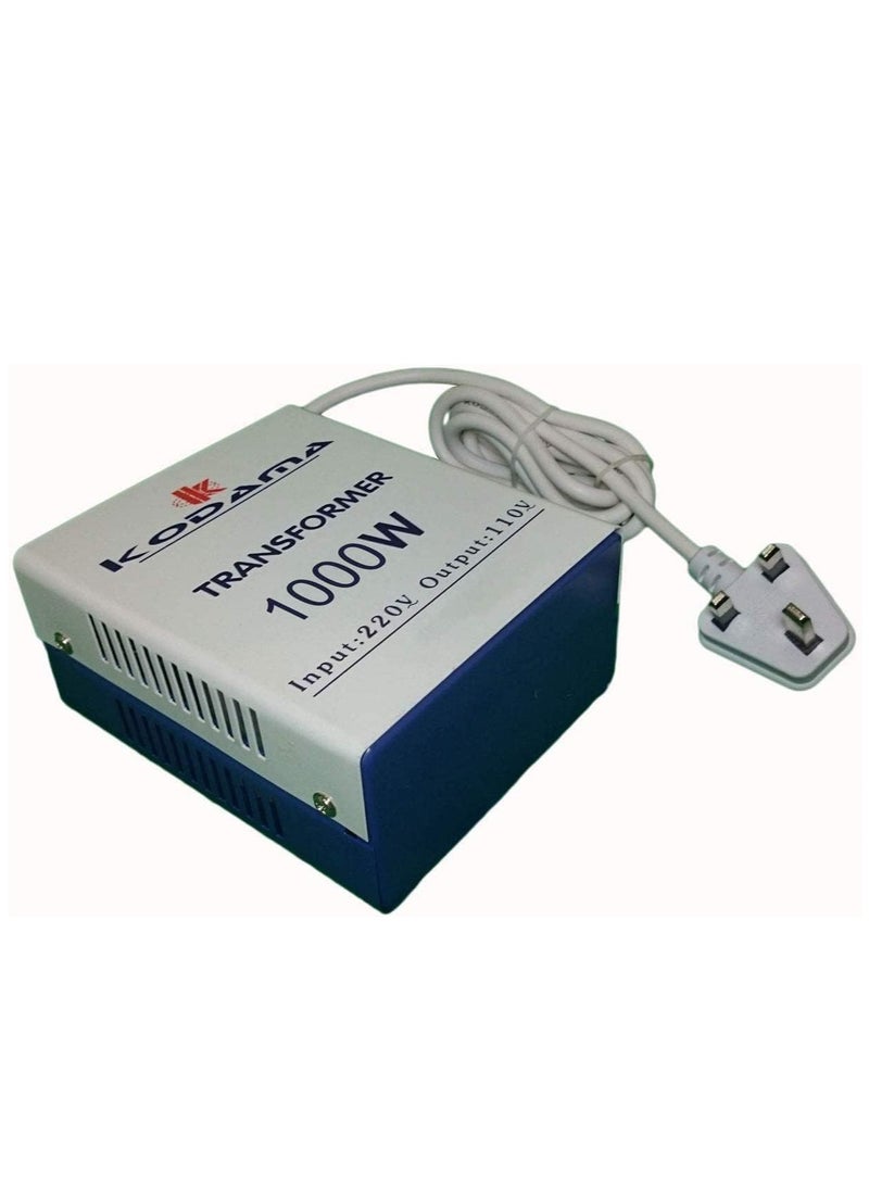 Kodama 1000-Watt 3 Pin Power Cord Safety Fuse Included Transformer 220V To 110V Step Down Power Converter  - Image 1