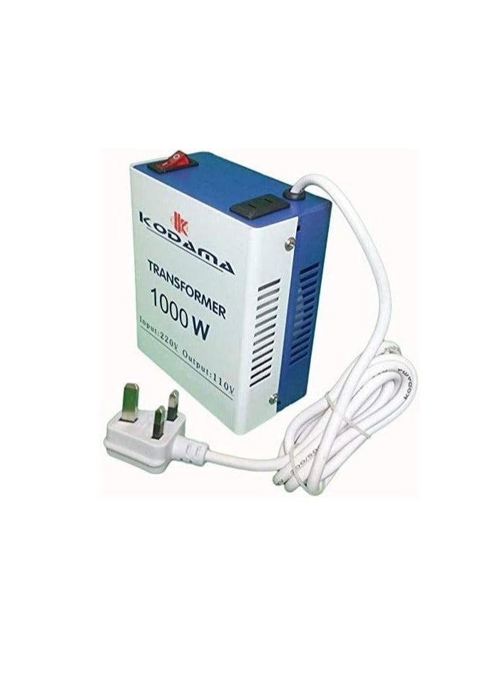 Kodama 1000-Watt 3 Pin Power Cord Safety Fuse Included Transformer 220V To 110V Step Down Power Converter  - Image 2