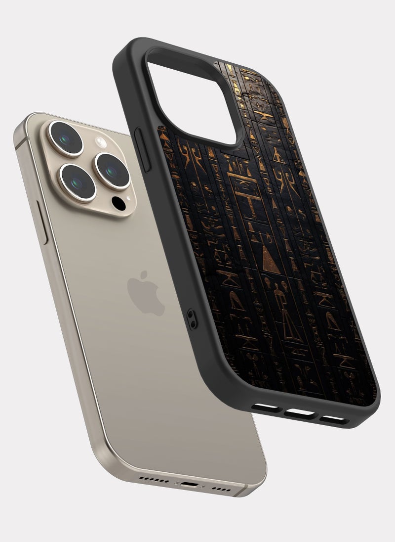 PXLAAT iPhone 15 Pro case cover Pharaonic Pattern  - Image 2