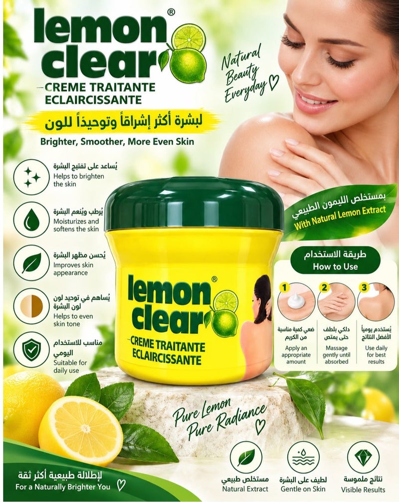 Lemon Clear Cream for treating dark spots and acne, large size250 ml - Image 3
