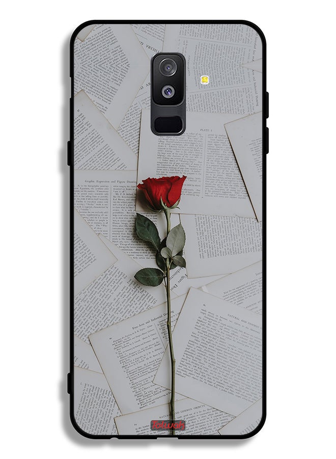 Tolwak Samsung Galaxy A6 Plus (2018) Protective Case Cover Rose On Papers - Image 1