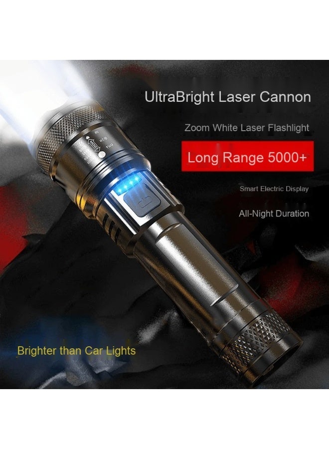 NIBEMINENT High-Power Long-Range Rechargeable Flashlight - Aurora Cannon