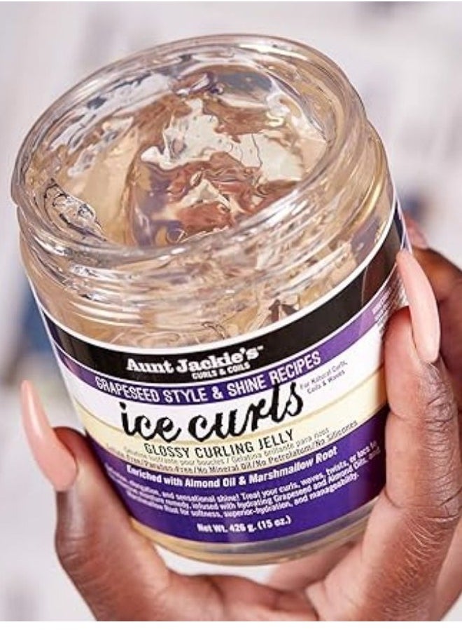 Aunt Jackie's Grapeseed Style And Shine Recipes Rescued Thirst Quenching Hair Recovery Conditioner Repair Treatment 426 G  - Image 2