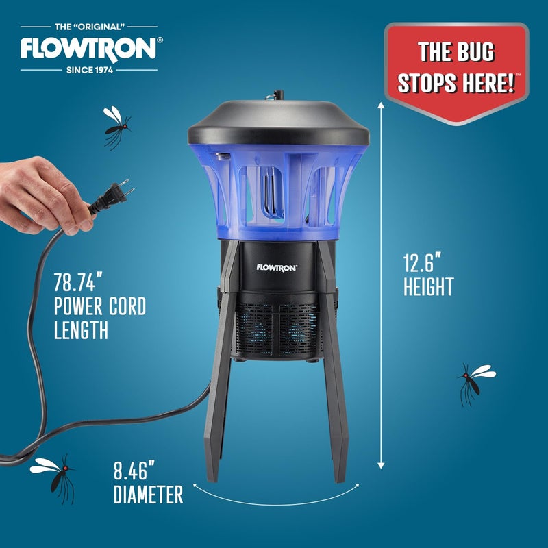 Flowtron Outdoor Bug Trap | UV Light & Powerful Fan Fly Killer with Â½ Acre Coverage | Quiet Insect Control & Weather Resistant | Easy Clean Collection Chamber | Patio Deck Yard | ETL Certified - Image 4