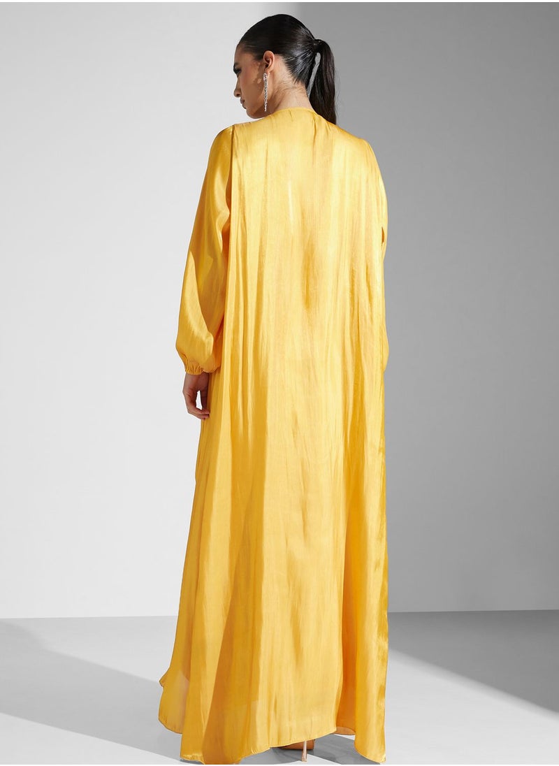 hayas closet - Embellished Open Front Dress - Image 1