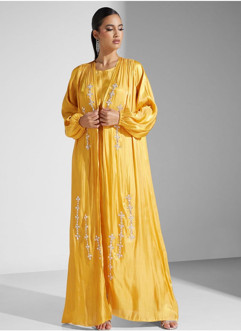 hayas closet - Embellished Open Front Dress - Image 1