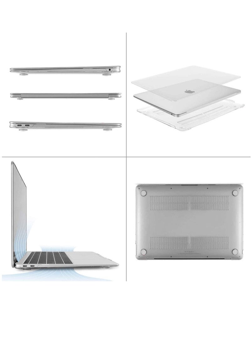 Generic - New Model MacBook Air 13 Inch Case 2020 2019 2018 Release A2337 M1 A2179 A1932 Plastic Hard Shell Case Cover Only Compatible With MacBook Air 13 Inch With Retina Display White - Image 1