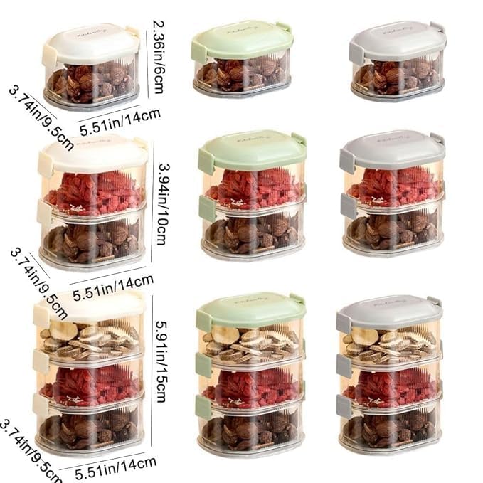 Caltero Storage Box For Kitchen Spice Container and Seasoning Box Multipurpose Leak Proof And Reusable Food Storage Box For Nuts Grain And Dry Food Kitchen OrganizersSet of 4 multicolor2024 - Image 4