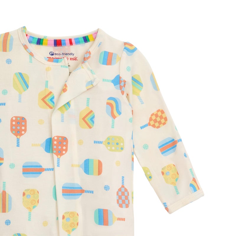 Magnetic Me Girls Modal Magnetic Baby Footie Pajamas | Silky Soft Modal Fabric | Perfect Pickle Paddles | 6-9 Months - Image 2