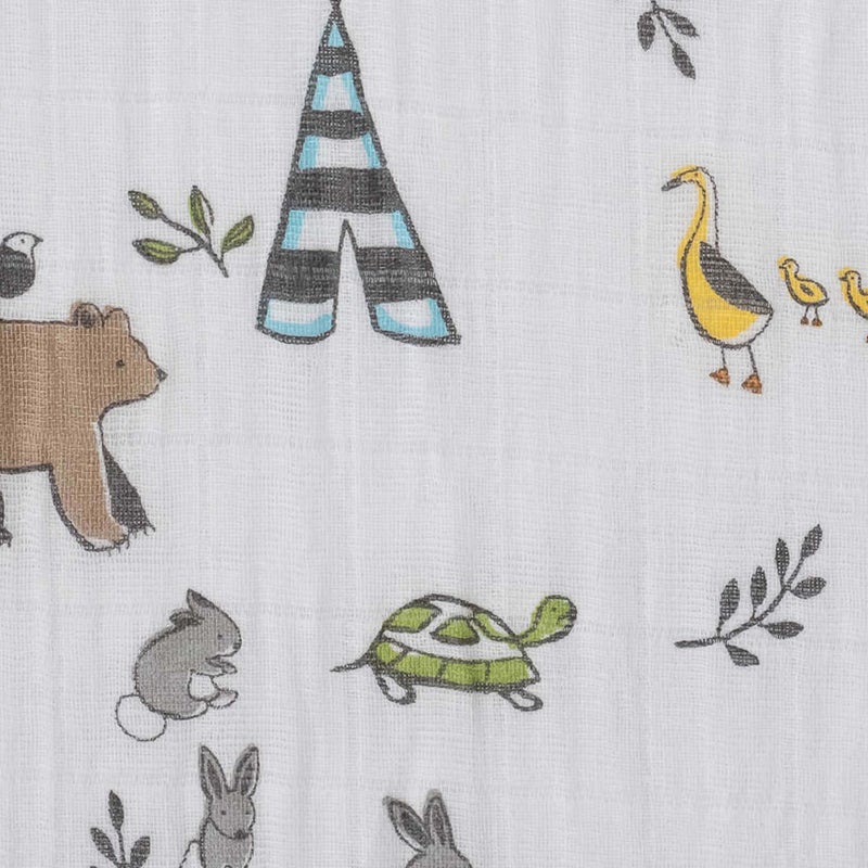 Little Unicorn Premium Crib Sheet | Breathable & Super-Soft Muslin Fabric (Forest Friends) - Image 3