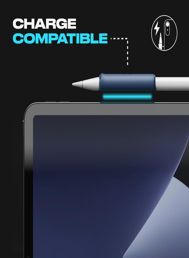 FUSE Apple Pencil Grip - Compatible with Gen 2 iPad Stylus for Procreate Drawing, Writing - Designed for Magnetic Charging and Double Tap Sensor (Frost White, Draft Blue) - Image 4