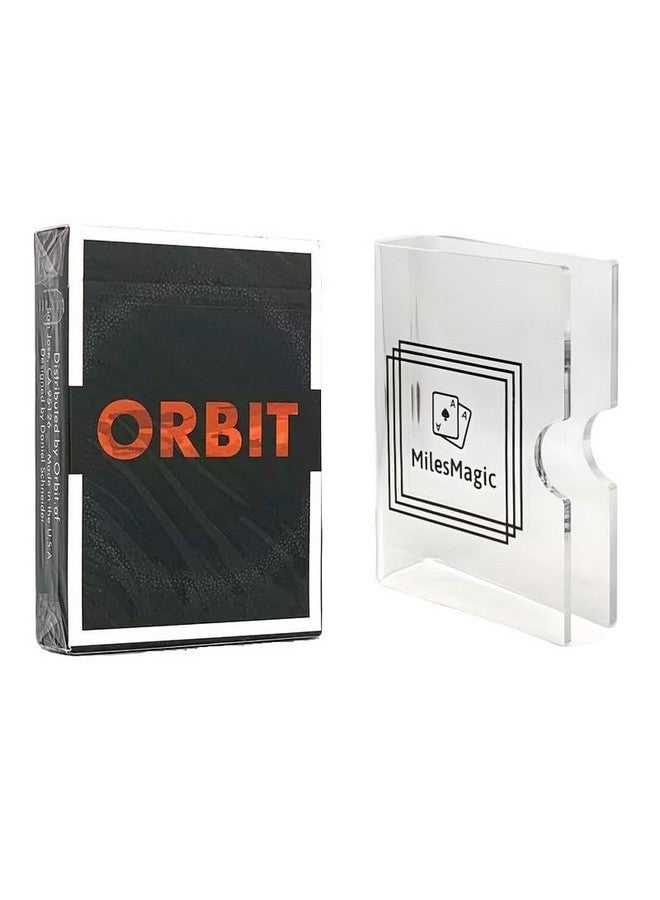 MilesMagic Orbit V8 Parallel Playing Cards | Limited Edition Orbits Rare Deck for Cardistry by Chris Brown Acrylic Transparent Storage Card Clip - Image 1