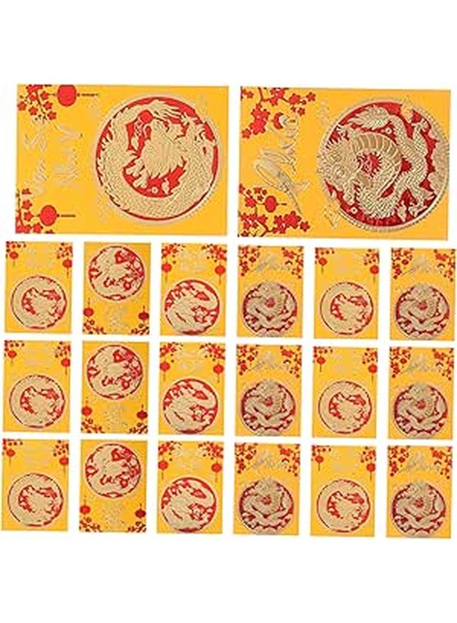 30 Pcs Chinese Red Envelopes Year Of Dragon Luck Money Bags Delicate Printed Random Styles - Image 1