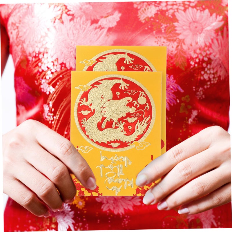 30 Pcs Chinese Red Envelopes Year Of Dragon Luck Money Bags Delicate Printed Random Styles - Image 4