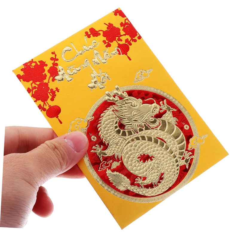 30 Pcs Chinese Red Envelopes Year Of Dragon Luck Money Bags Delicate Printed Random Styles - Image 5