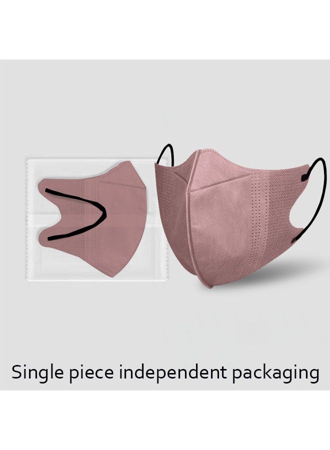 20 Pieces 3D Disposable Mask Unisex Adult Three-layer Meltblown Filter Mask with Elastic Earloop - Purple - Image 2