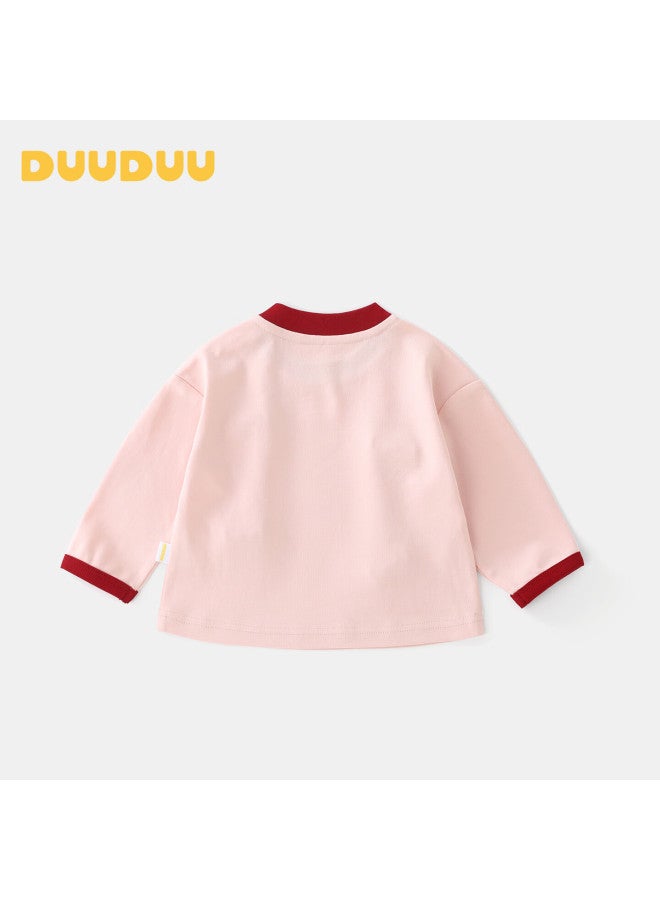 Duuduu Kids Girls T-shirt Spring Autumn Baby Long Sleeve Cartoon Top 100 Red - Image 2