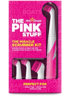 THE PINK STUFF Cleaning Brush with 4 Heads from Star Drops  - Image 1