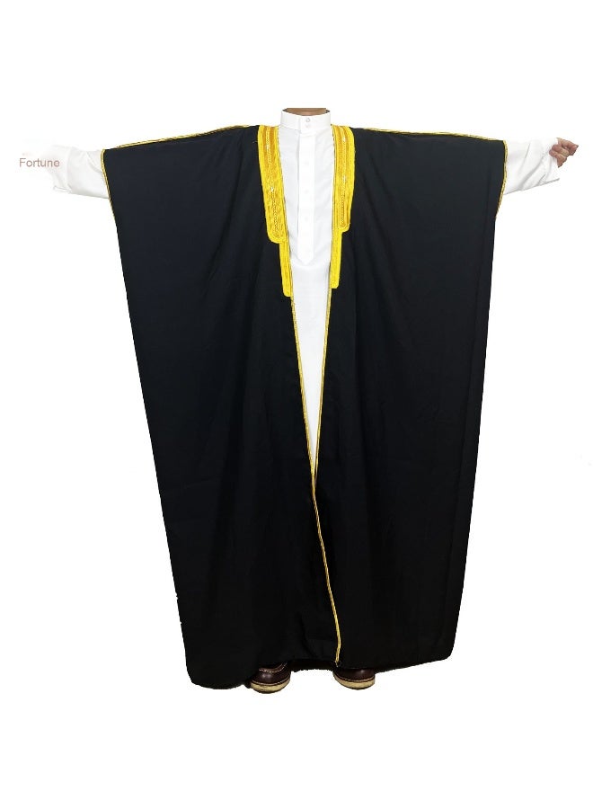 Embroidered Malay Middle Eastern Graduation Robe - Men's Bisht - Image 4