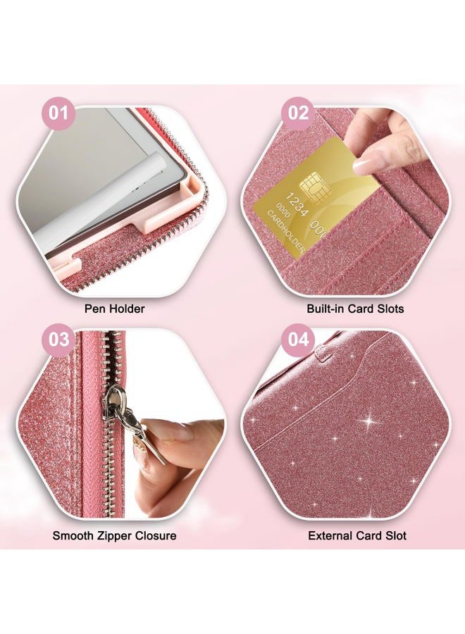 E NET-CASE Glittering PU Leather Case for Remarkable Paper Pro Tablet 11.8" (2024 Released), Business Handheld Design Cover for Remarkable Pro Digital Paper with Pen Holder (Starry Night Pink) - Image 3