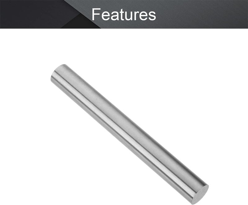 Utoolmart Round Steel Rod, 12mm HSS Lathe Bar Stock Tool 100mm Long, for Shaft Gear Drill Lathes Boring Machine Turning Miniature Axle, Cylindrical Pin DIY Craft Tool, 2pcs - Image 3