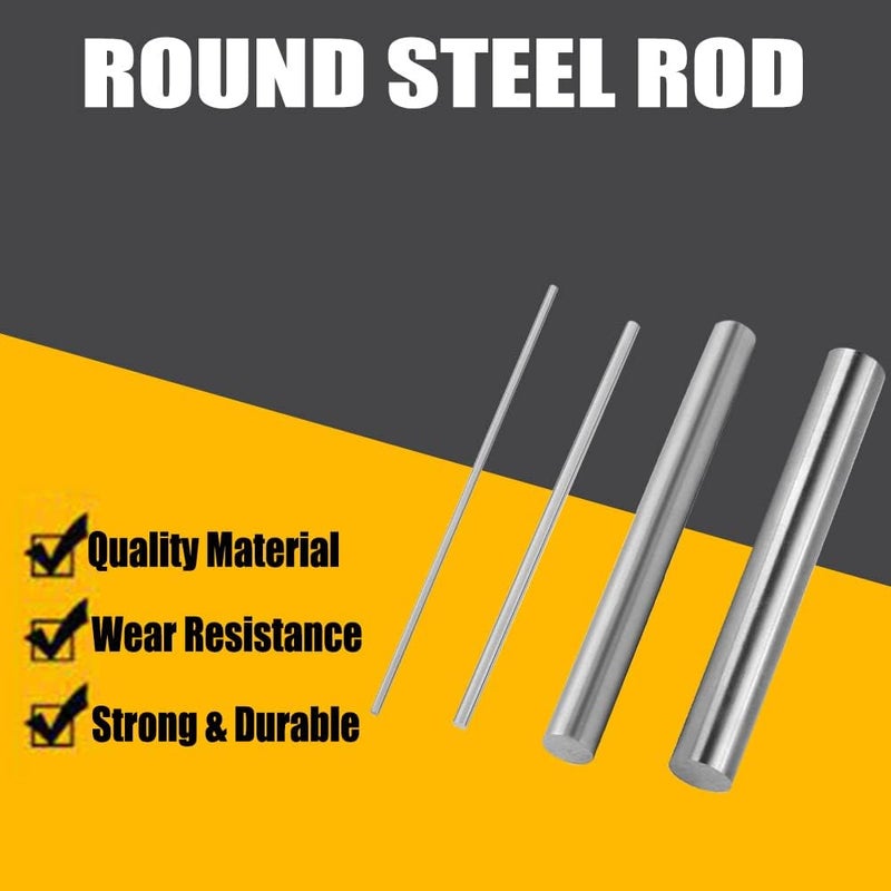 Utoolmart Round Steel Rod, 12mm HSS Lathe Bar Stock Tool 100mm Long, for Shaft Gear Drill Lathes Boring Machine Turning Miniature Axle, Cylindrical Pin DIY Craft Tool, 2pcs - Image 5