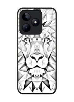Stylizedd Rugged Black edge case for Realme C51 / Realme Note 50 4G, Slim fit Case Flexible Anti Drop TPU Gel Thin Cover - Poly Lion  - Image 1