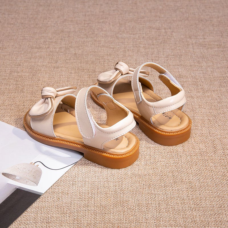 Girls Sandals Genuine Leather Summer Medium And Large Kidsren Baby Girls Non-Slip Soft Bottom Kidsren'S Princess Shoes - Image 5
