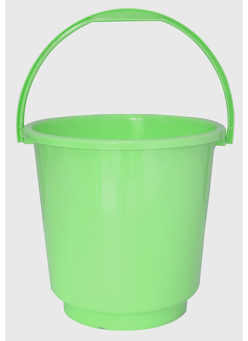 Kuber Industries Kuber Industries 4 Pieces Unbreakable Virgin Plastic Multipurpose Bucket Dustbin Mug Stool Set Green  - Image 2