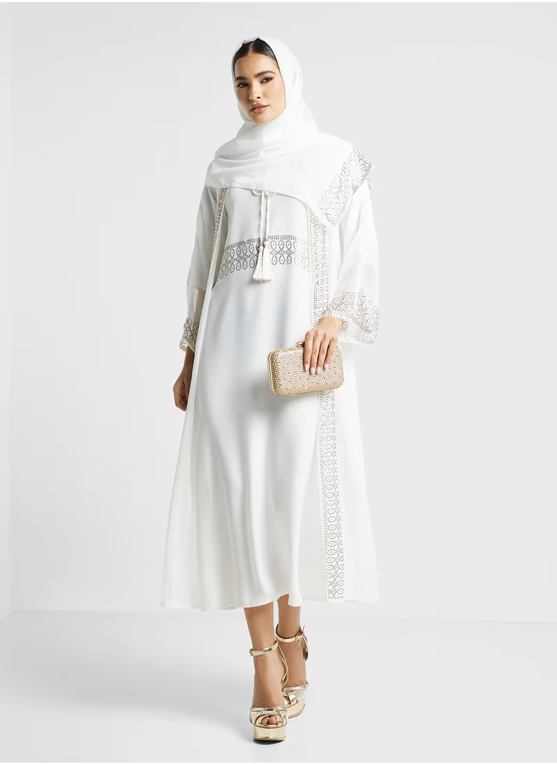ARABIAN CLOSET High Neck Double Layered Abaya